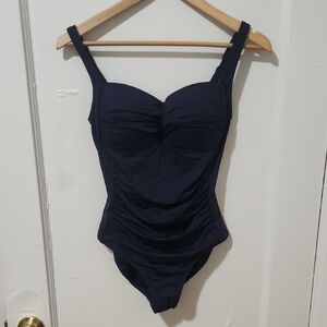 Elegant Blue Women's One-Piece Swimsuit